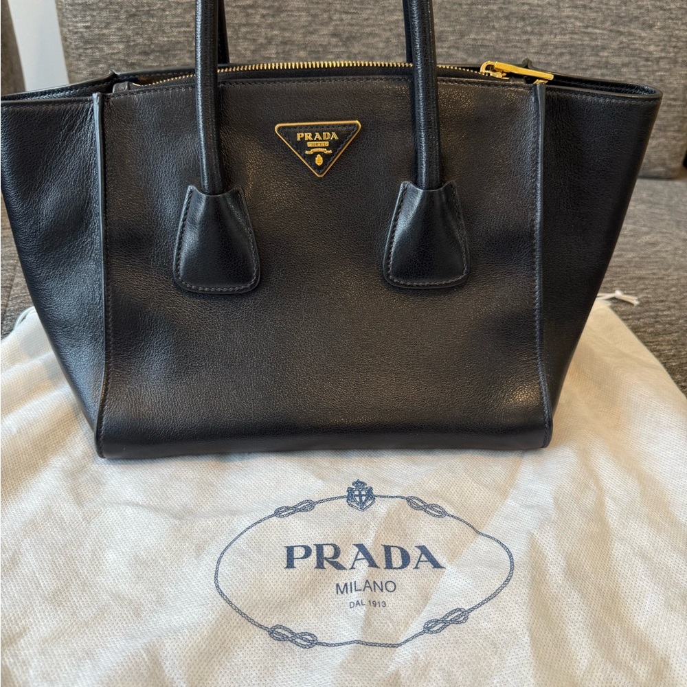 Prada Black Leather Tote – Work Bag, Under $500!